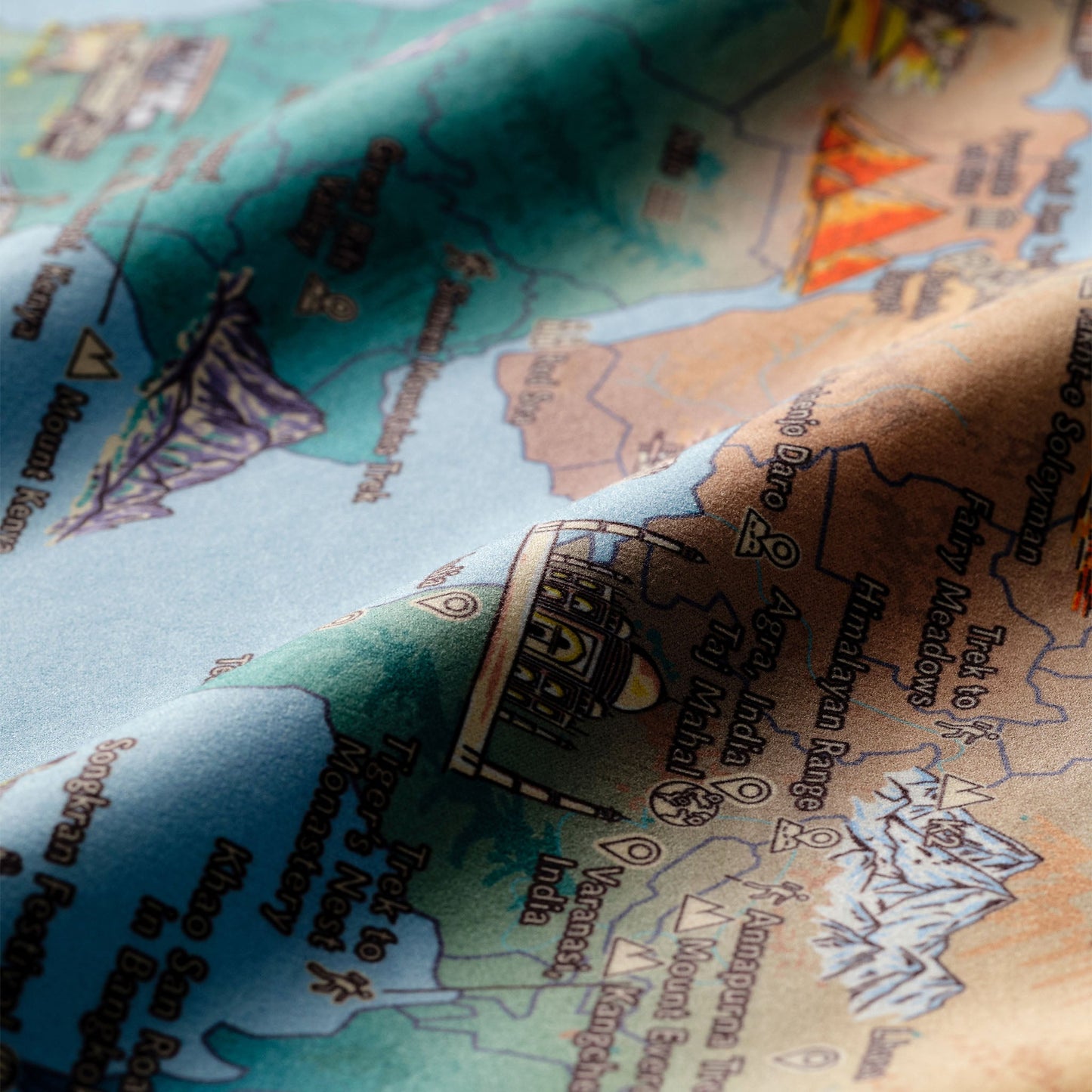 Ultralight Towel: World Map