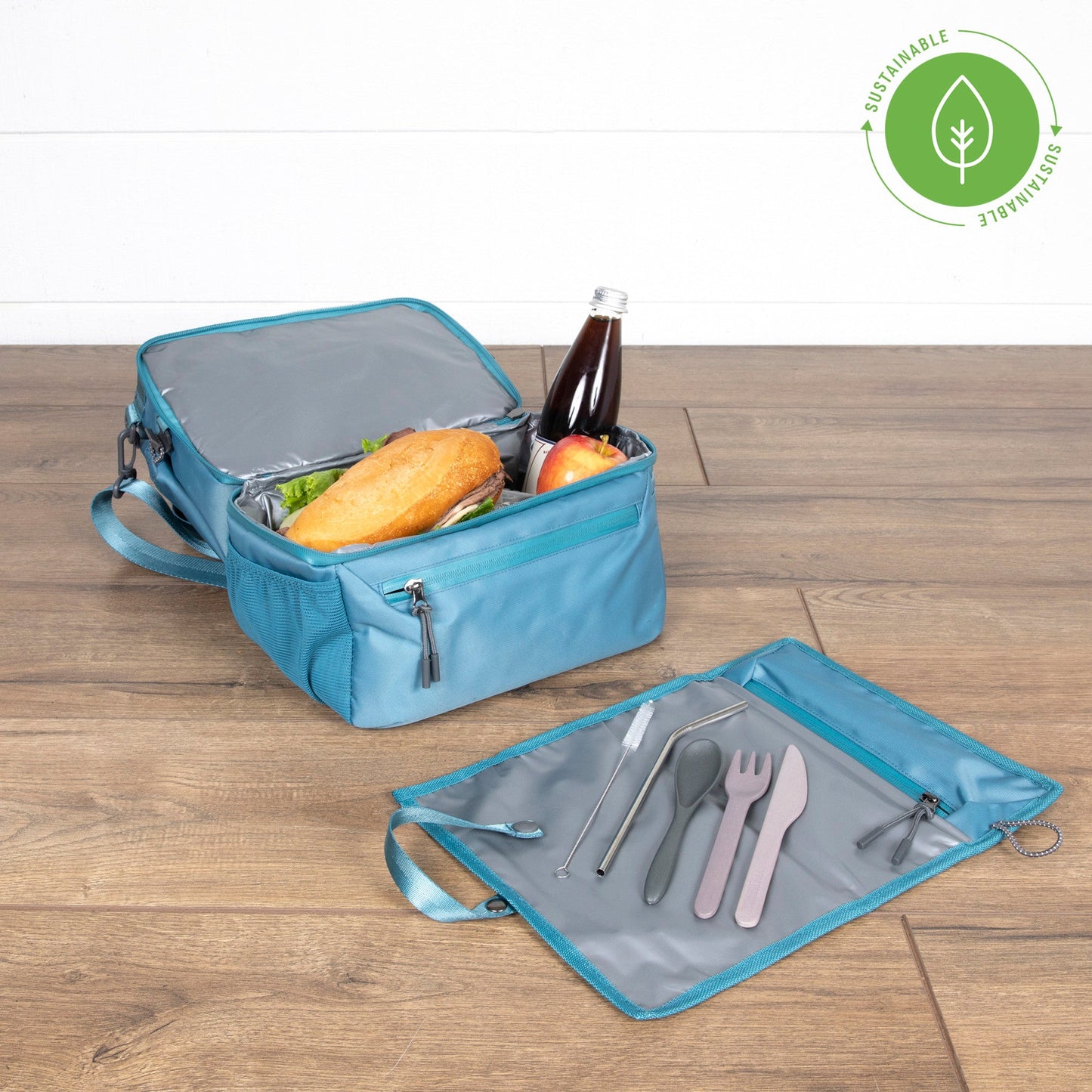 Tarana Recycled Lunch Bag Cooler with Utensils