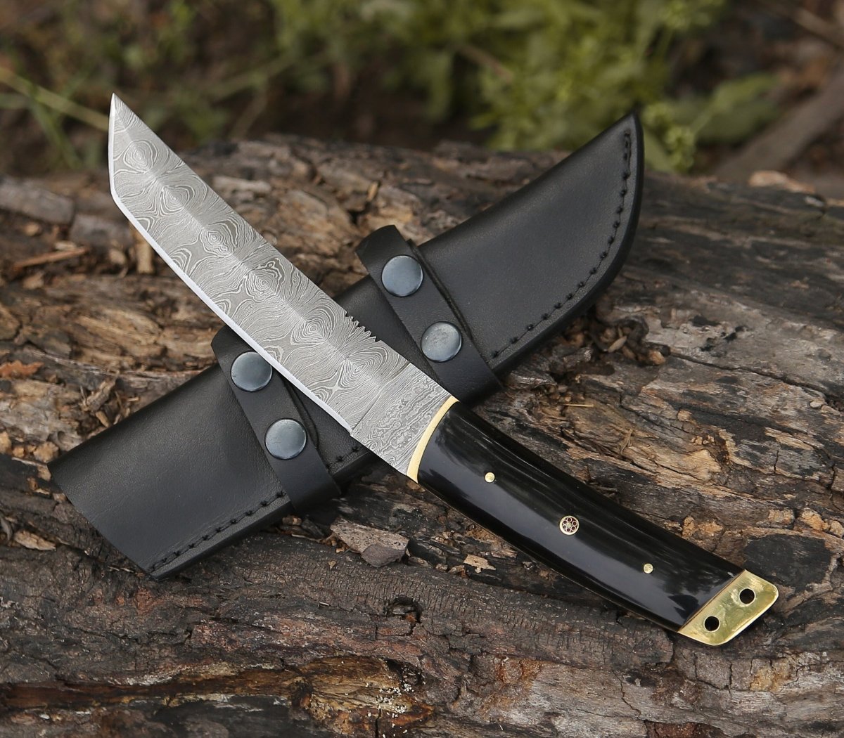 Vortex Tanto Knife with Horn Handle