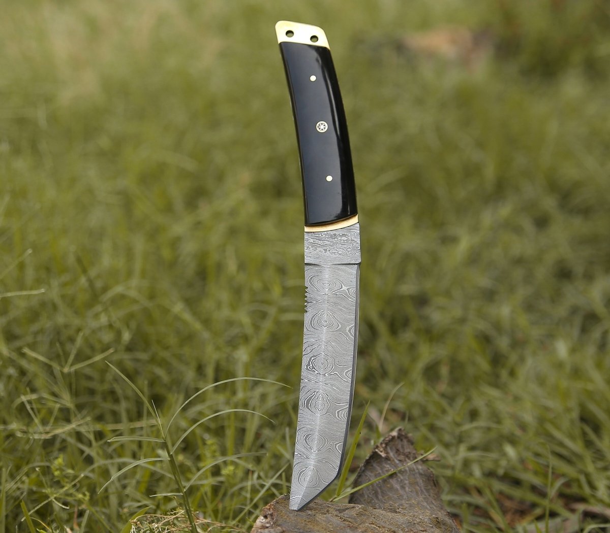 Vortex Tanto Knife with Horn Handle