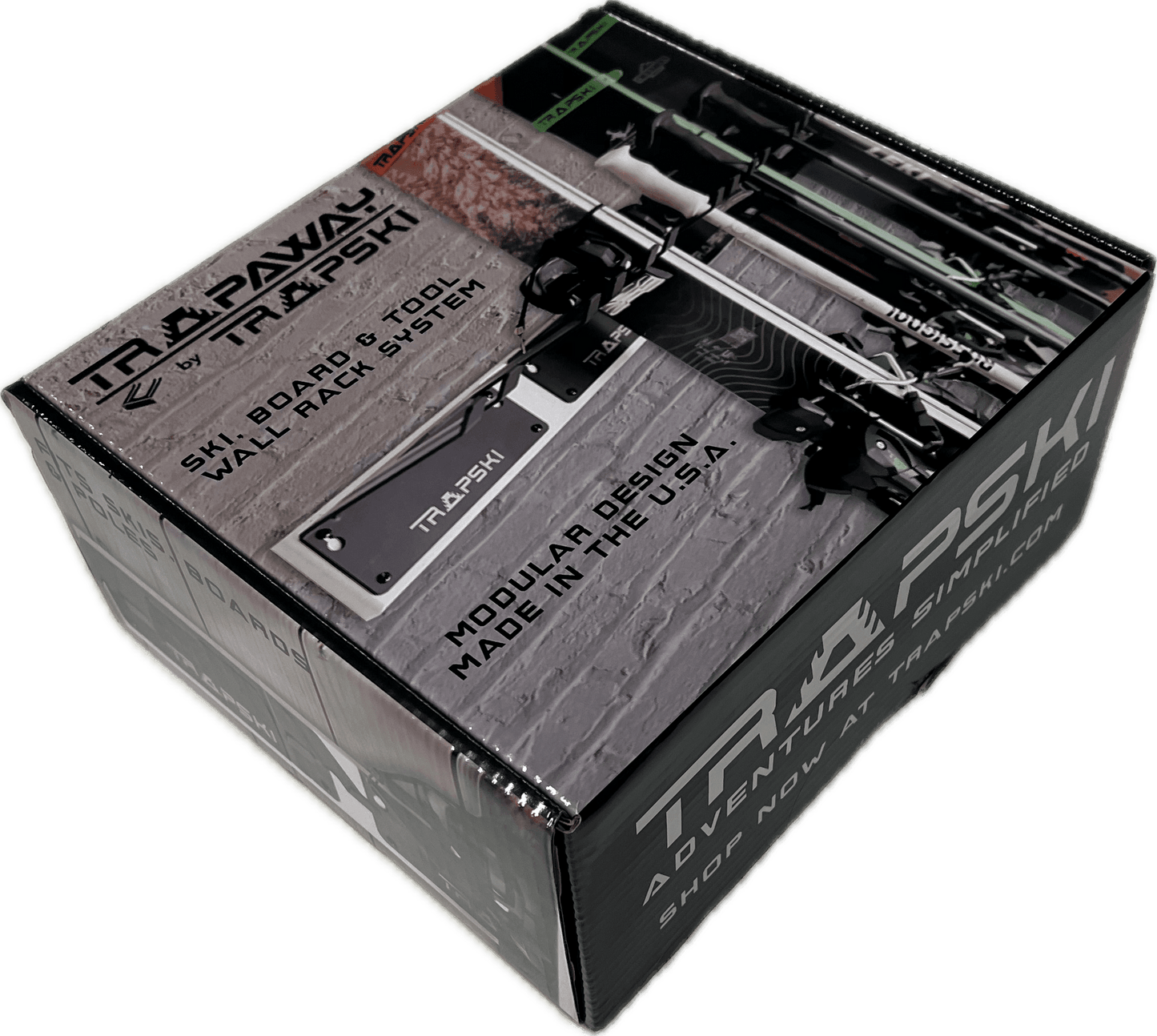 Wall Rack Holds Skis or Snowboard by Bindings, Yard Tools, Gear & Equipment - Made in the USA