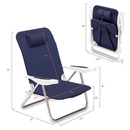 Monaco Reclining Beach Backpack Chair