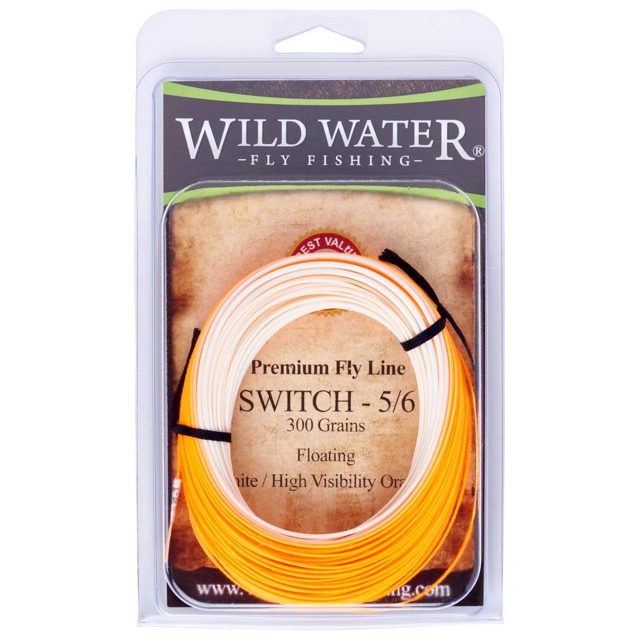 5/6F Switch Line, Floating, Orange/White, 300 grains | Wild Water Fly Fishing