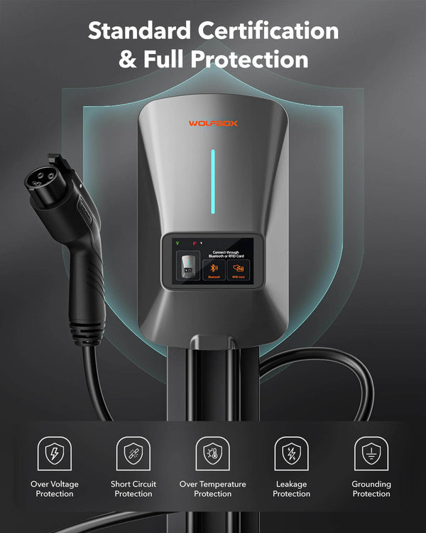 WOLFBOX Level 2 EV Charger with WiFi and Bluetooth