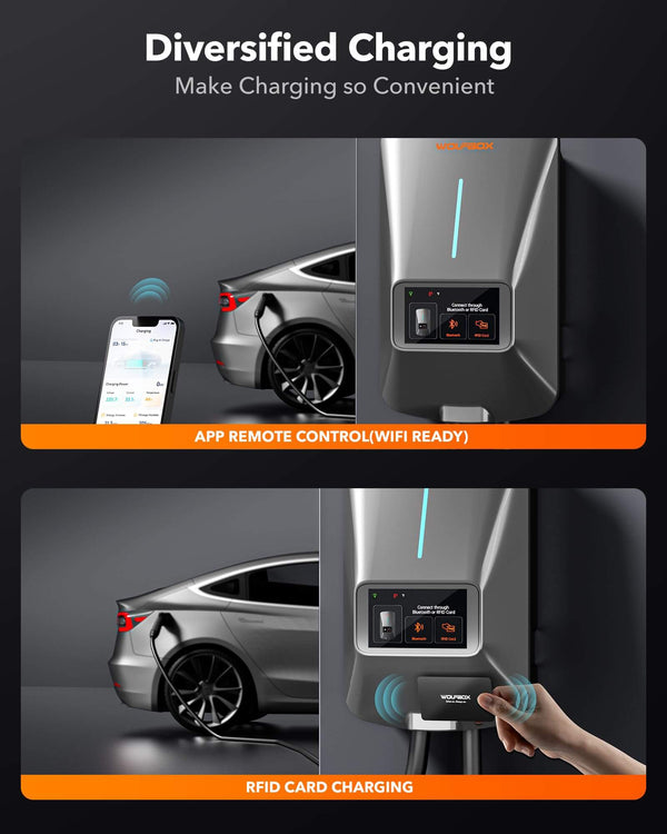 WOLFBOX Level 2 EV Charger with WiFi and Bluetooth