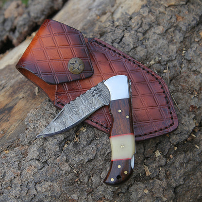 Ironclad Pocket Knife with Rosewood & Bone Scales