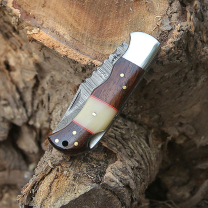 Ironclad Pocket Knife with Rosewood & Bone Scales