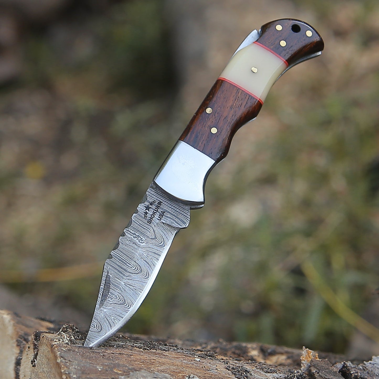 Ironclad Pocket Knife with Rosewood & Bone Scales