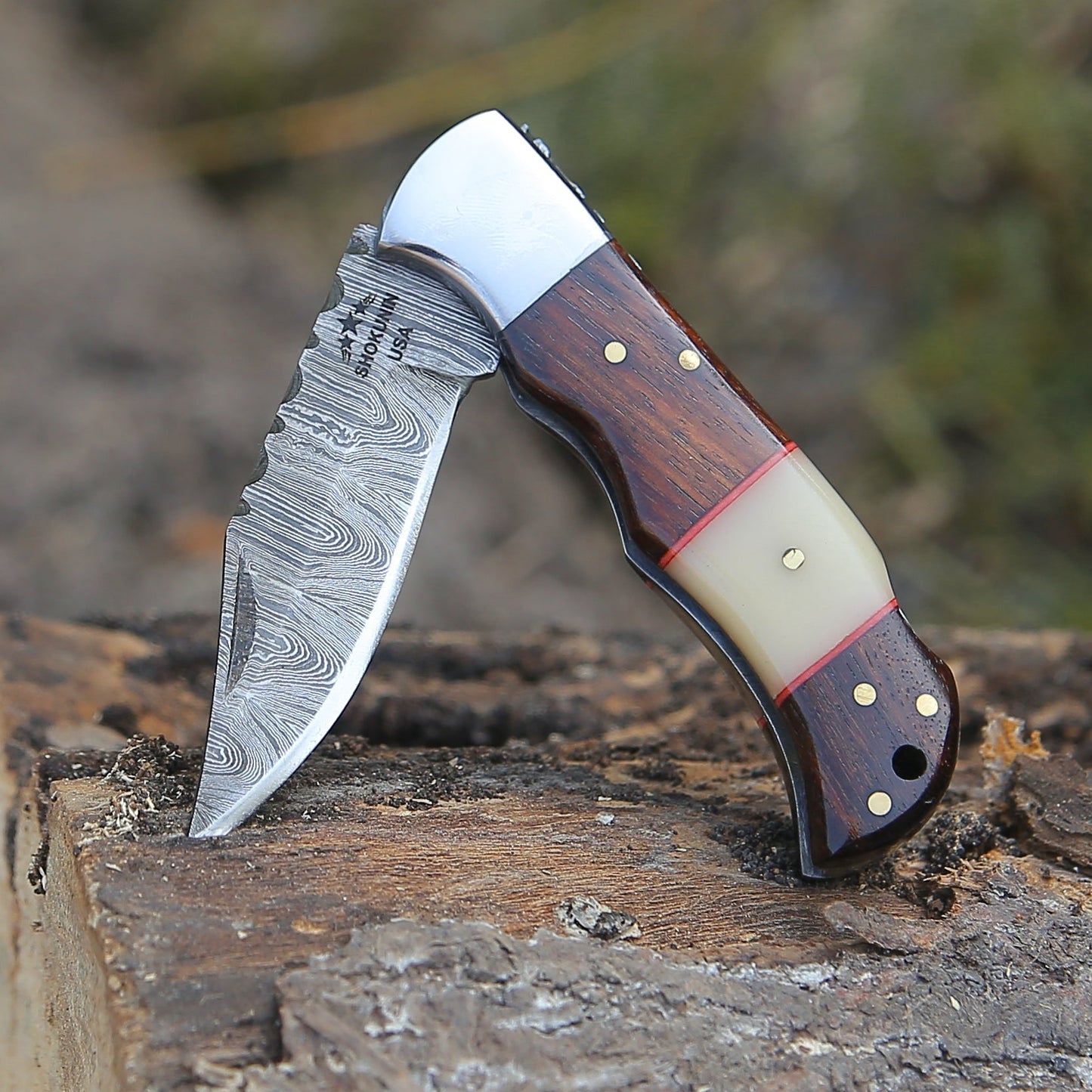 Ironclad Pocket Knife with Rosewood & Bone Scales