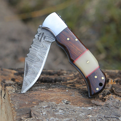 Ironclad Pocket Knife with Rosewood & Bone Scales