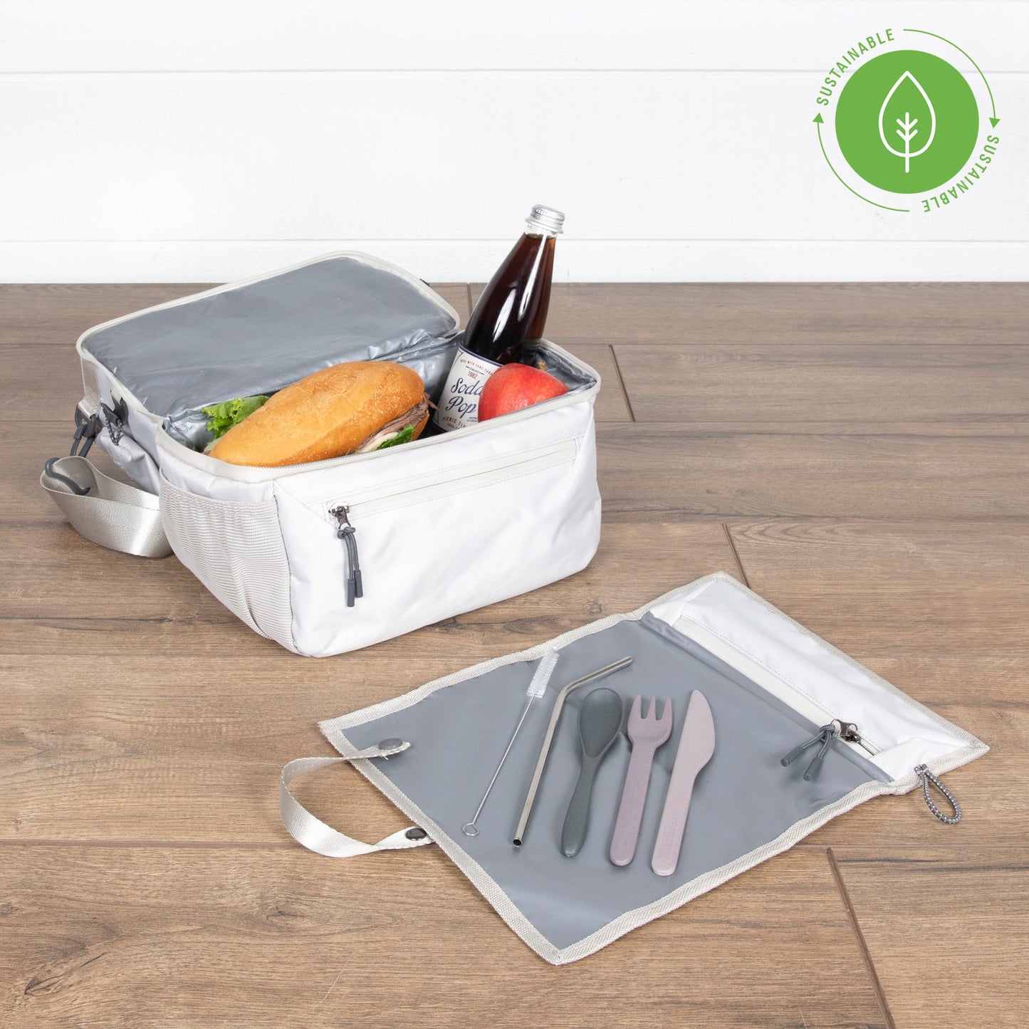 Tarana Recycled Lunch Bag Cooler with Utensils