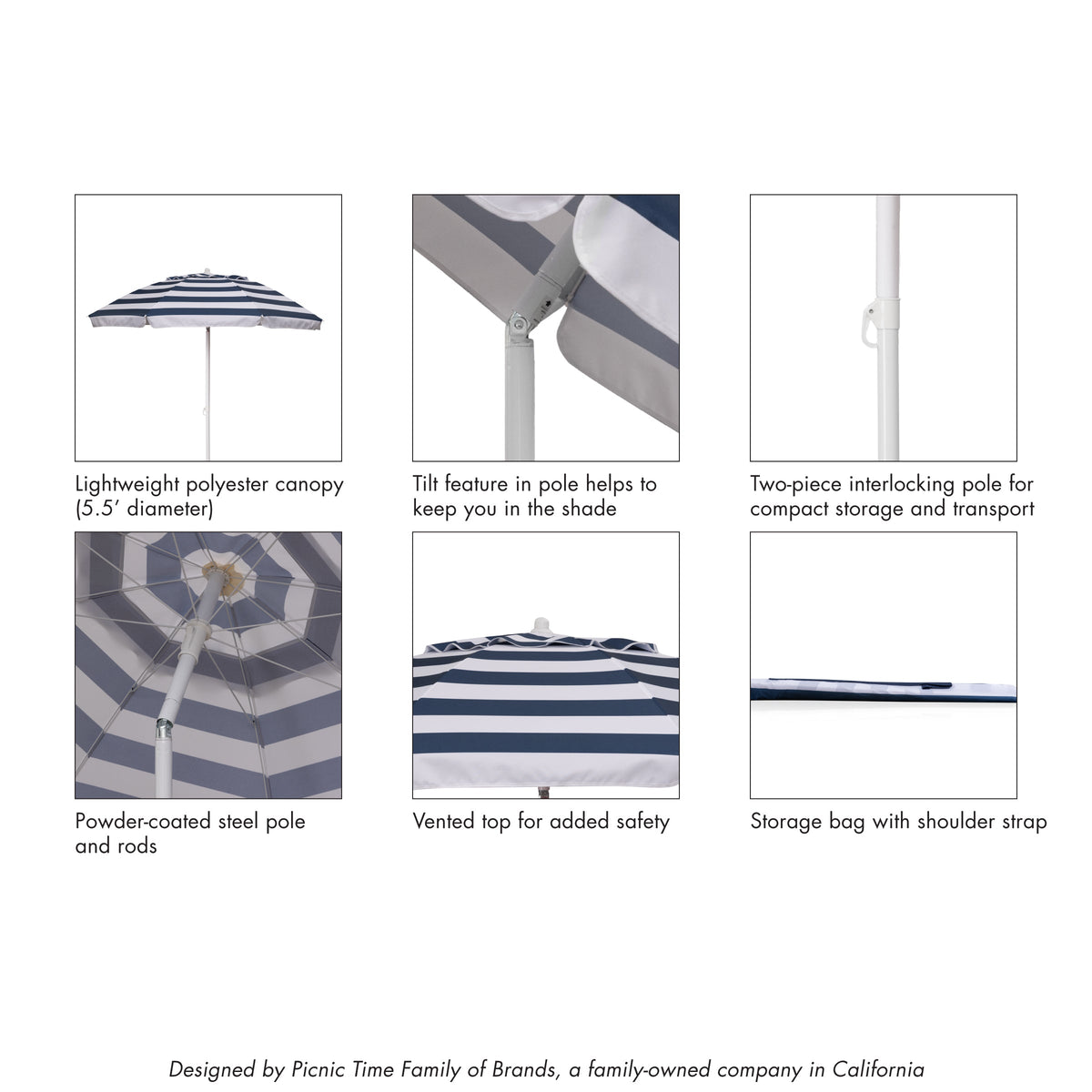 5.5 Ft. Portable Beach Umbrella