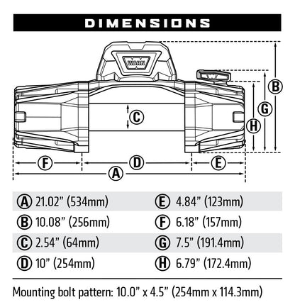 WARN VR EVO 8 Winch w/ Steel Cable - 103250