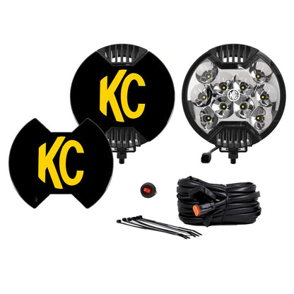 KC HiLiTES SlimLite 6in. LED Light - 50w Spot Beam - Pair - 0100