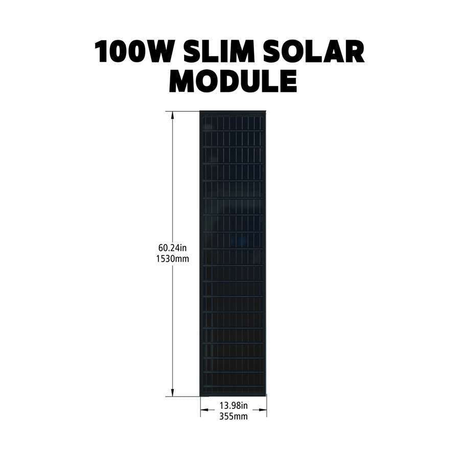 Go Power 100W SLIM Solar Panel