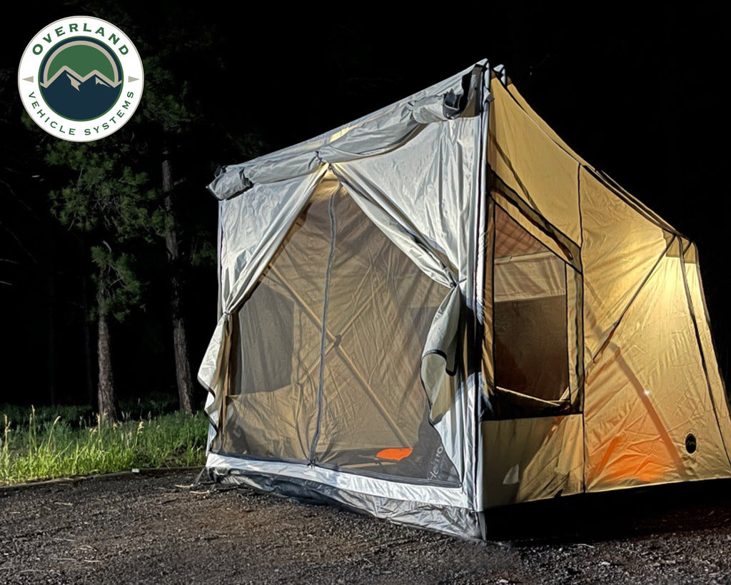 Overland Vehicle Systems Portable Safari Tent - Quick Deploying Ground Tent - 18252520