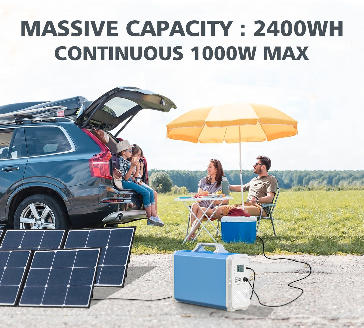 BLUETTI EB240 Portable Power Station | 1000W, 2400WH