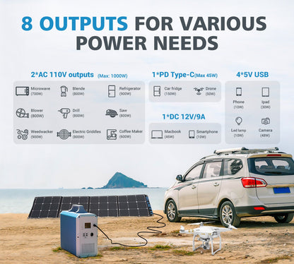 BLUETTI EB240 Portable Power Station | 1000W, 2400WH