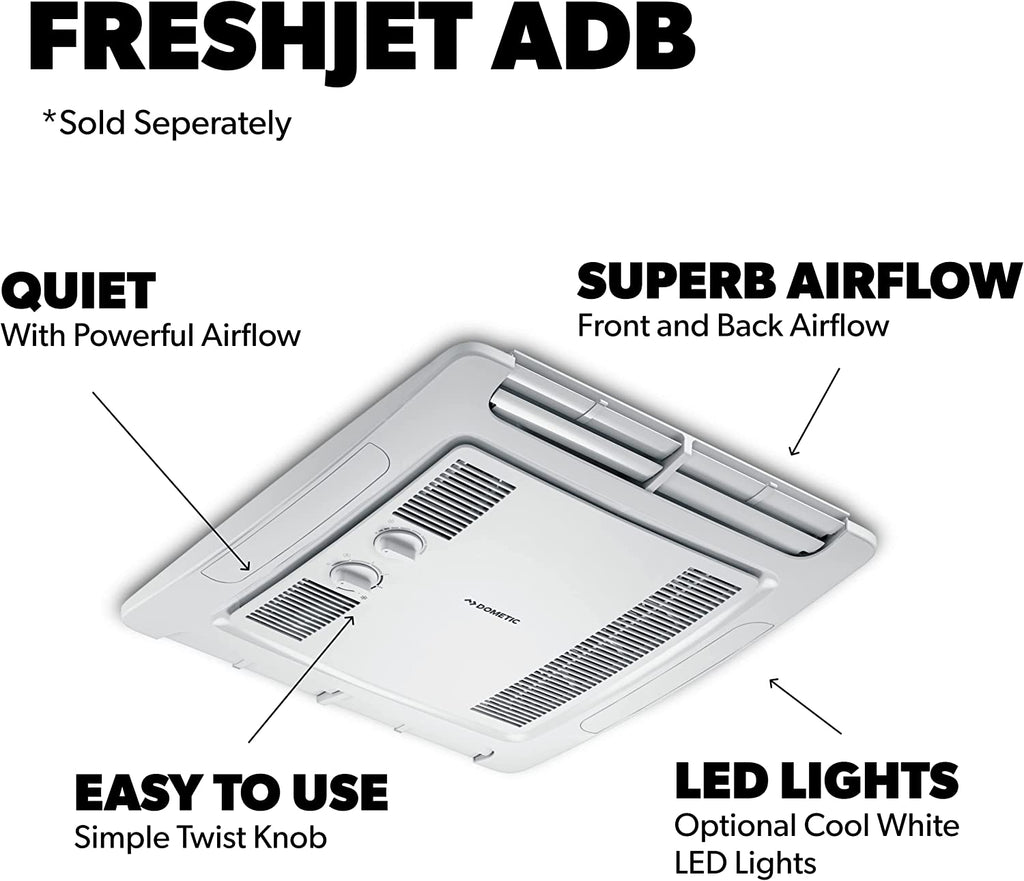 Dometic FreshJet 3 Series - 15k BTU Mechanical Air Conditioner - RackUp+Go