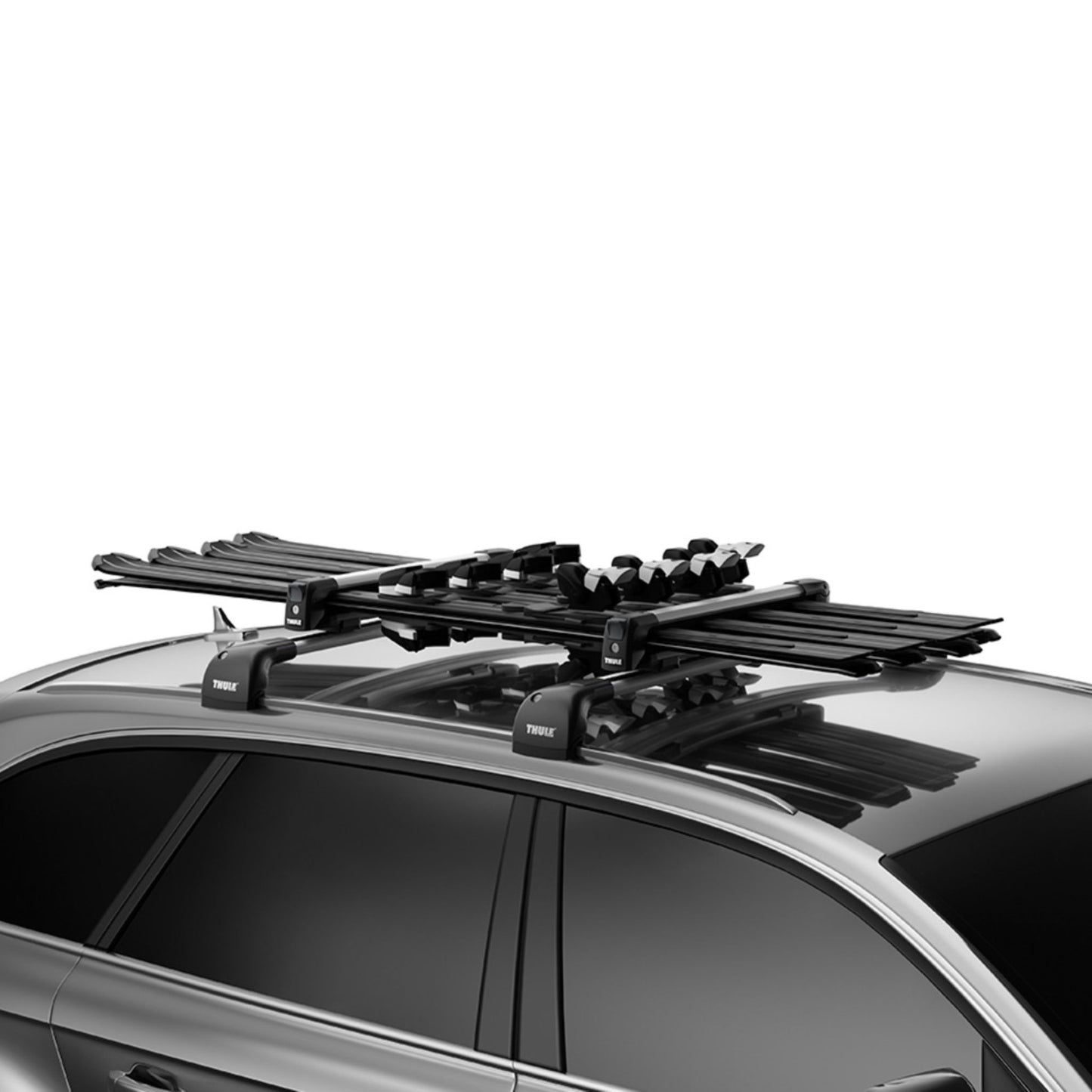 Thule SnowPack Ski & Snowboard Rack - Silver - 4 Skis or 2 Boards