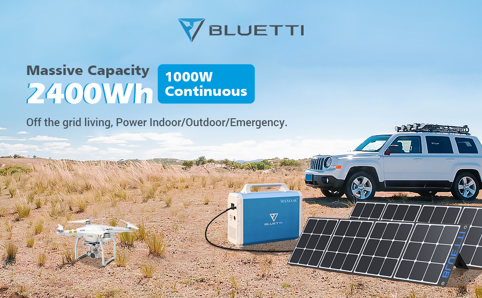 BLUETTI EB240 Portable Power Station | 1000W, 2400WH