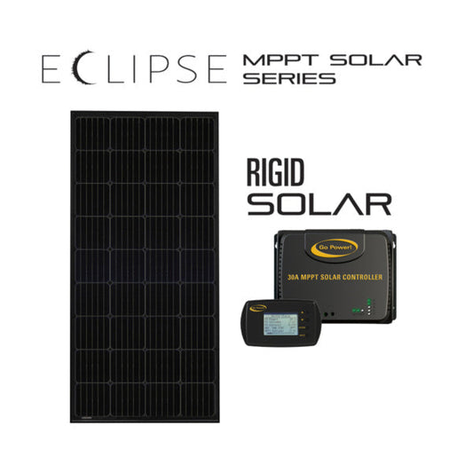 Go Power 190W Rigid Eclipse Solar Panel + 30A MPPT Controller