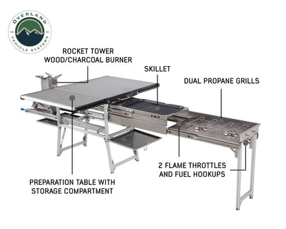 Overland Vehicle Systems Komodo Camp Kitchen - Stainless Steel