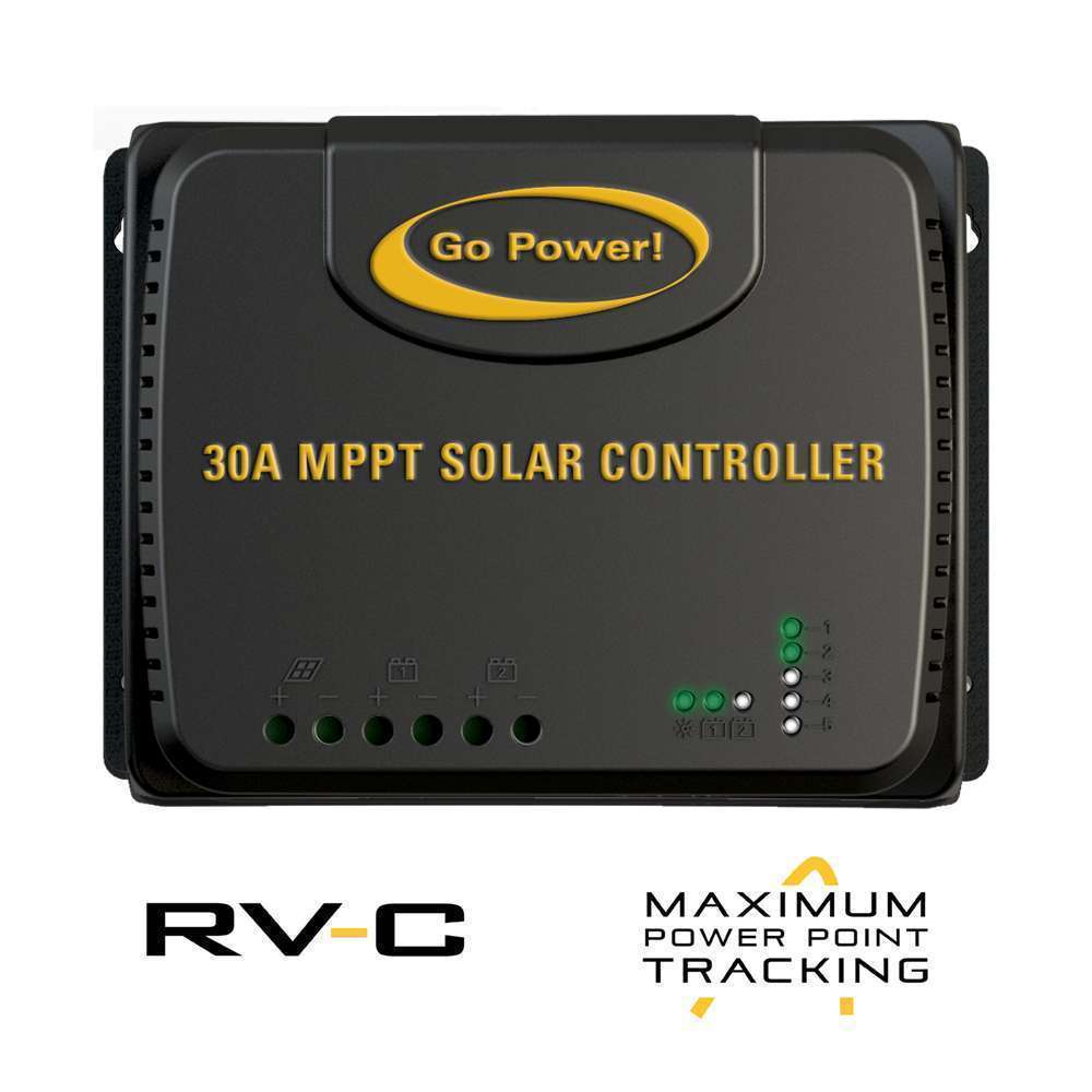 Go Power 30A MPPT Solar Controller + RV-C - RackUp+Go