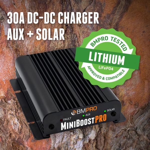 BMPRO MiniBoostPRO 30A Lithium DC-DC Charger w/ Solar Input