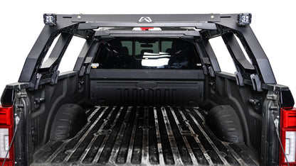 Fab Fours Overland Adjustable Truck Rack System - Matte Black - RACK01-01-1