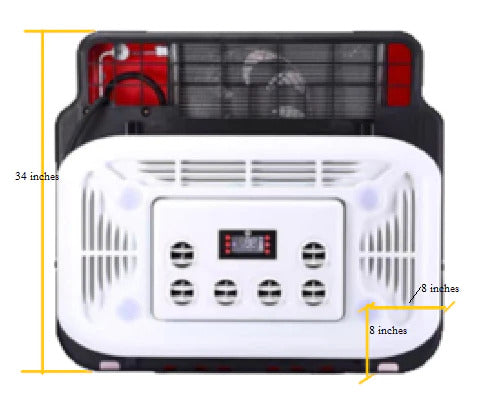 Mabru 12V Rooftop Air Conditioner - 12,000 BTU - RVSC12DC