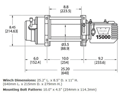 WARN M15 24V Heavyweight Winch - 478022